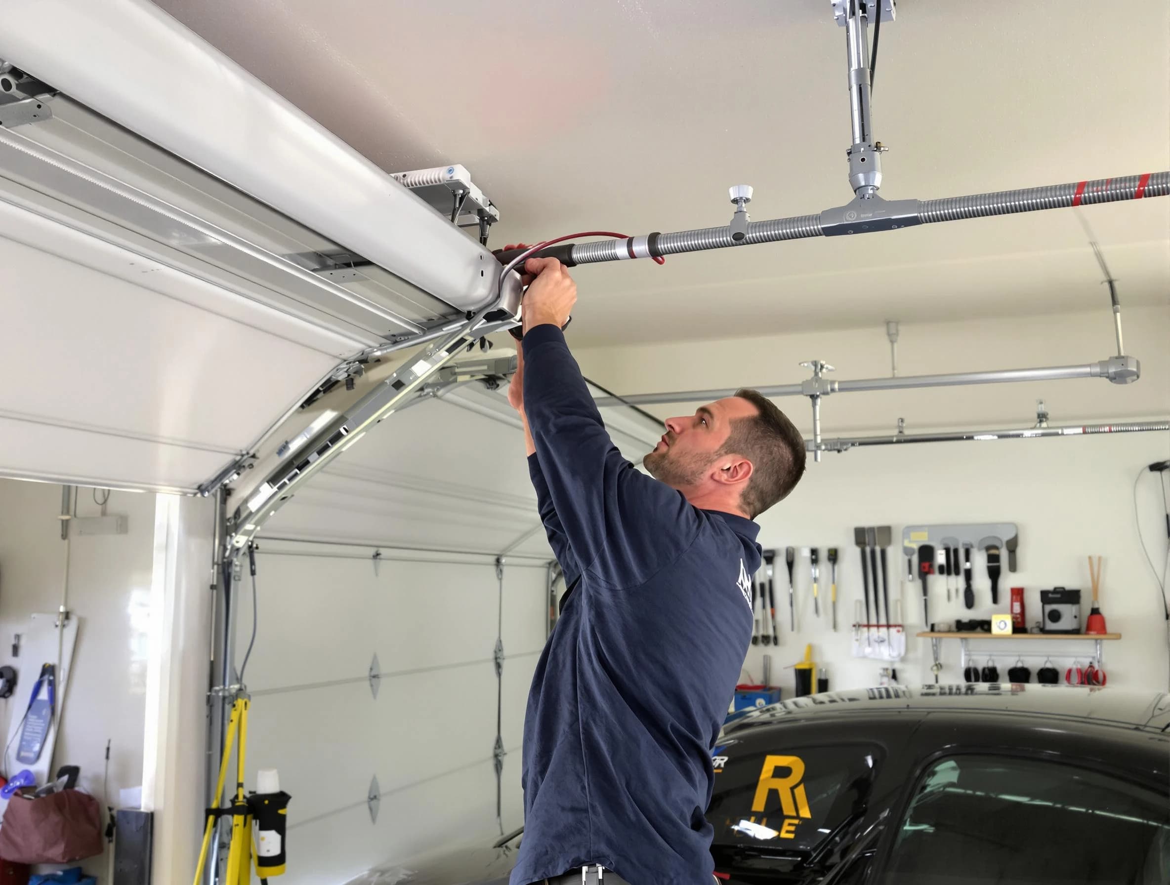 Mountain Park Garage Door Repair technician performing garage door cable repair in Mountain Park