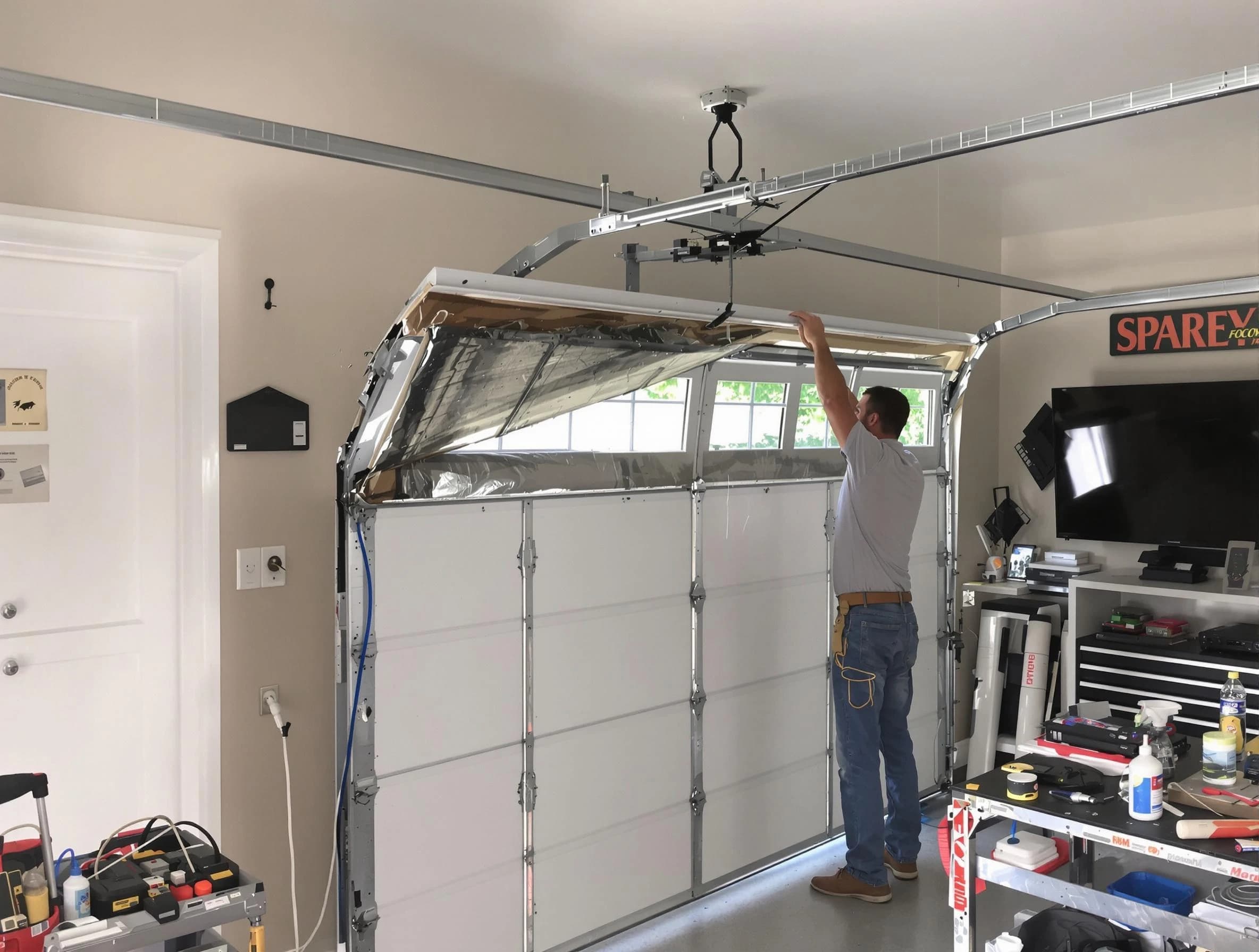 Garage door section replacement by Mountain Park Garage Door Repair in Mountain Park