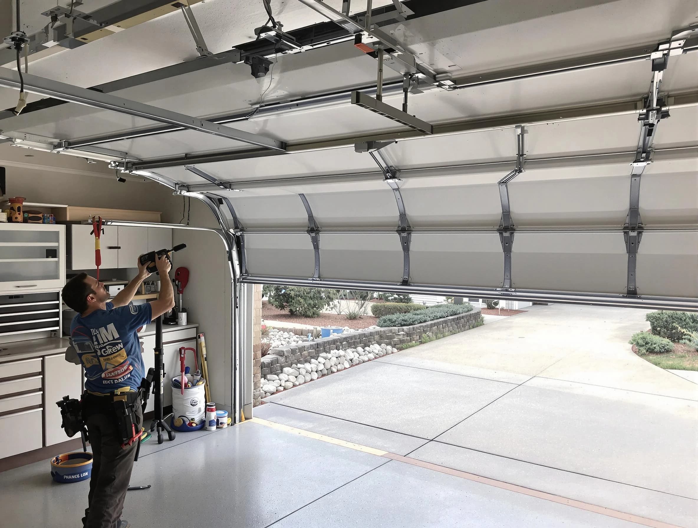 Garage door track repair service by Mountain Park Garage Door Repair in Mountain Park