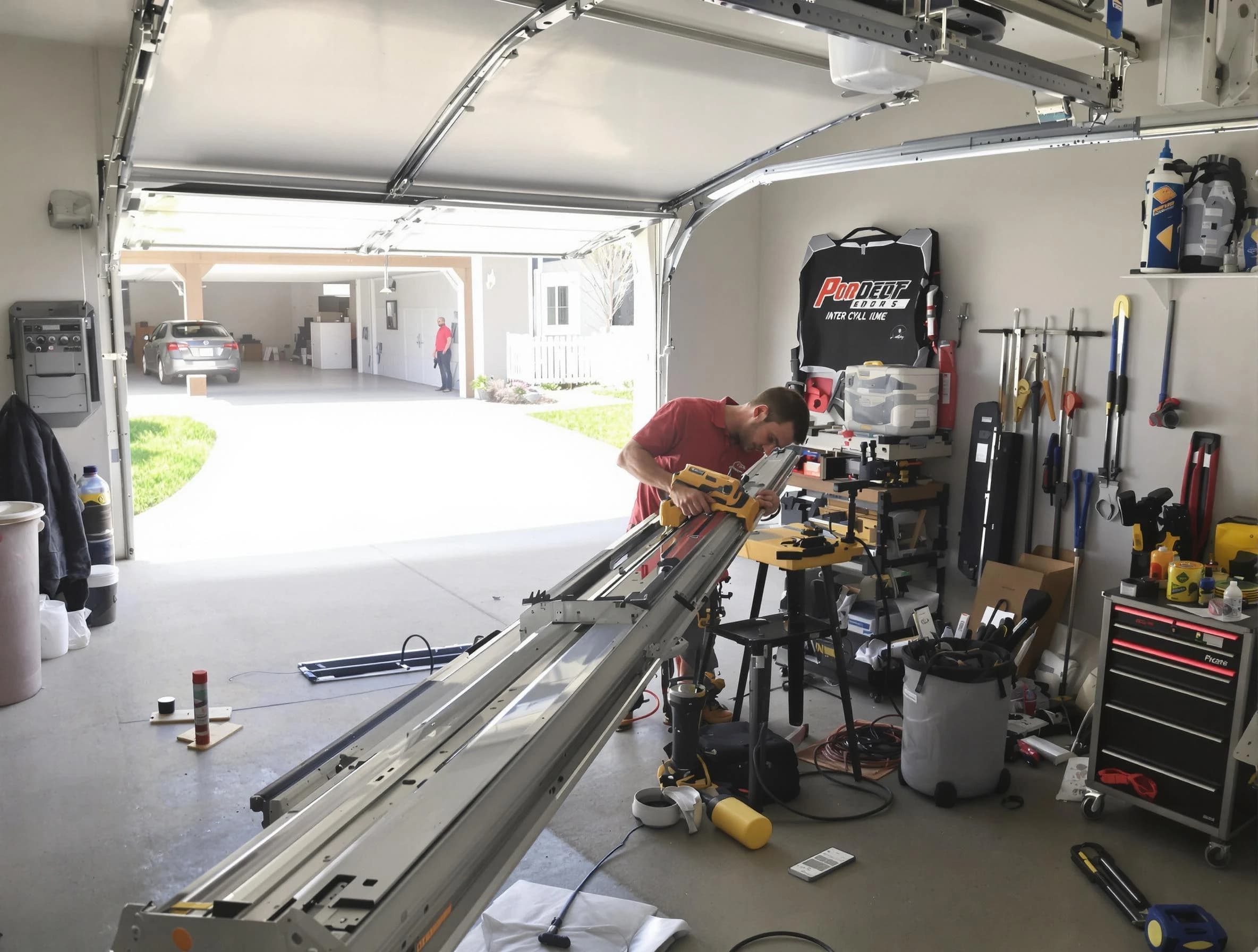Mountain Park Garage Door Repair expert performing track repair in Mountain Park