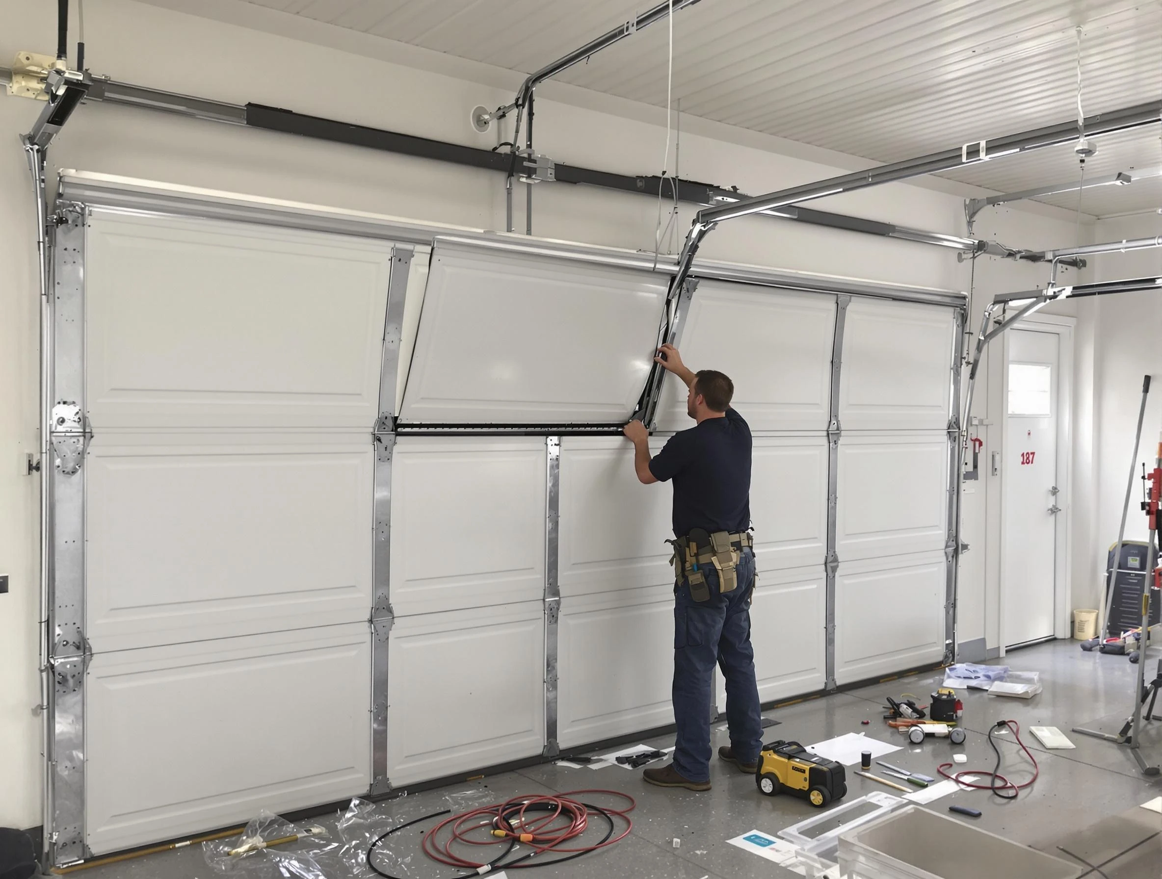 Garage Door Section Replacement in Mountain Park