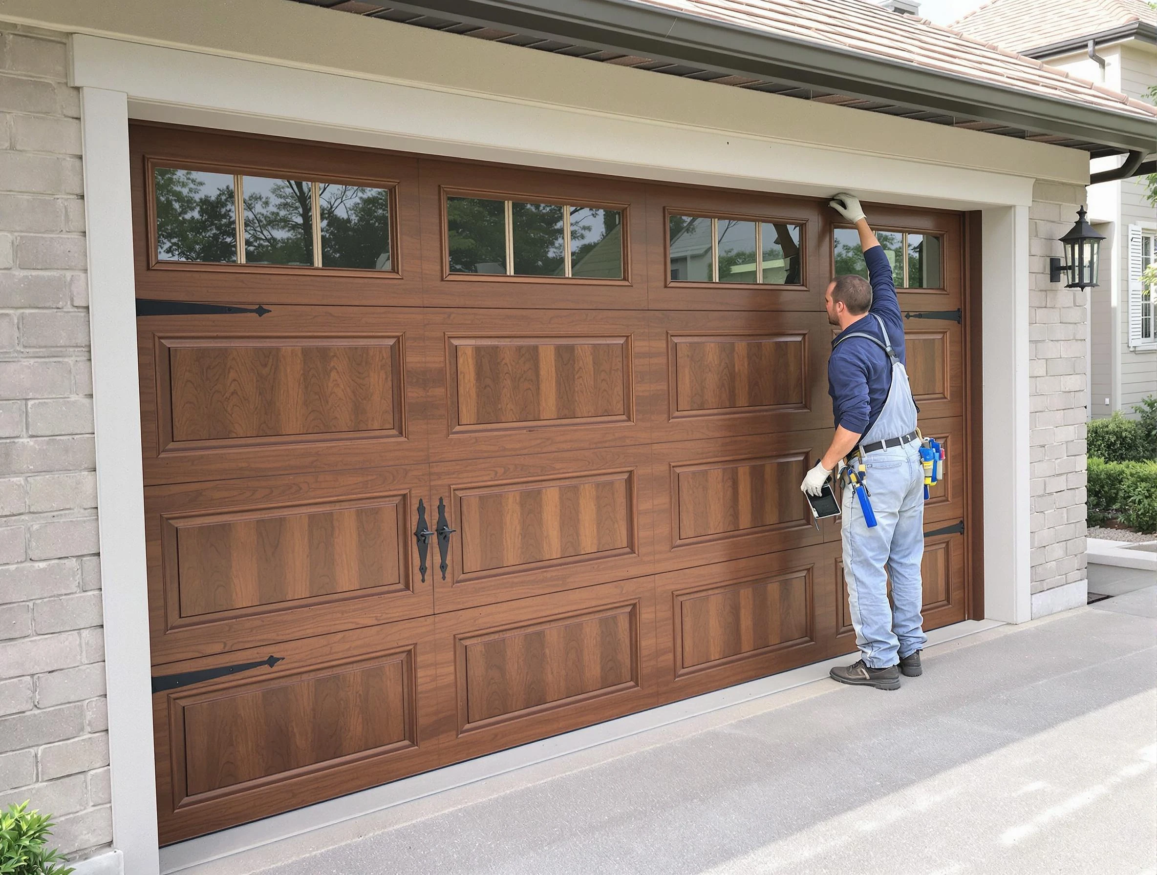 Custom garage door showcase by Mountain Park Garage Door Repair in Mountain Park