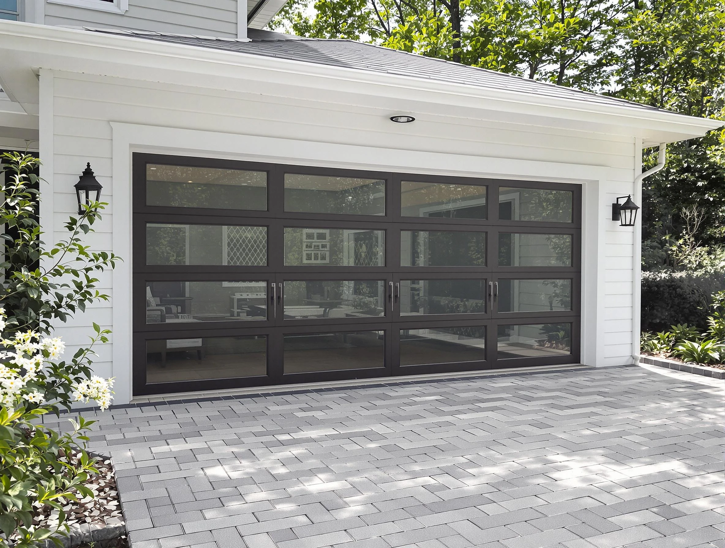 Mountain Park Garage Door Repair design specialist presenting custom garage door options to Mountain Park homeowner