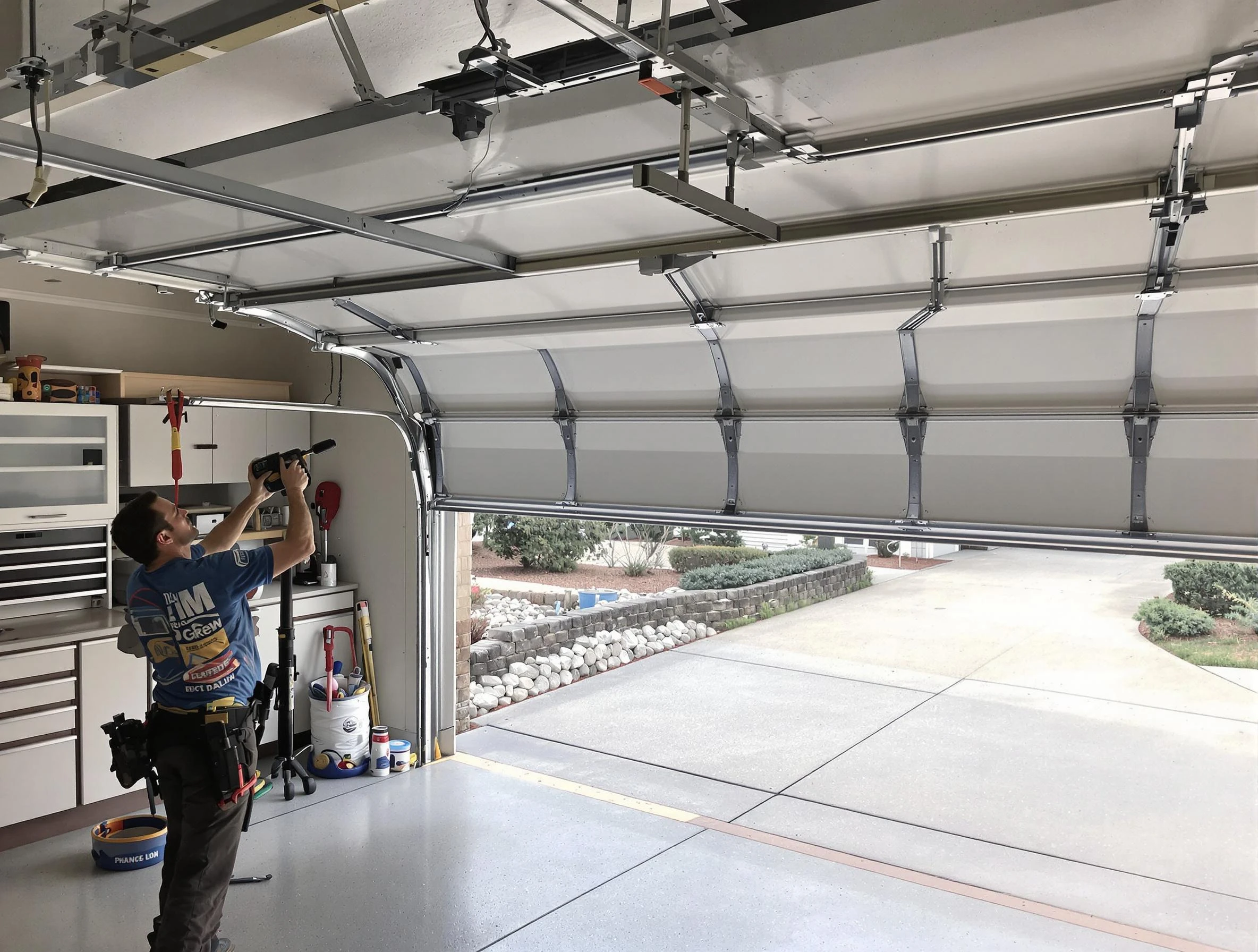 Garage door track repair service by Mountain Park Garage Door Repair in Mountain Park